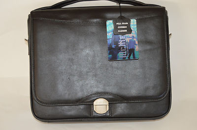 McKlein black leather horizontal standard pro tech laptop shuttle 