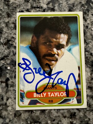 Billy Taylor Signed NEW YORK GIANTS Card 1980 Topps | eBay