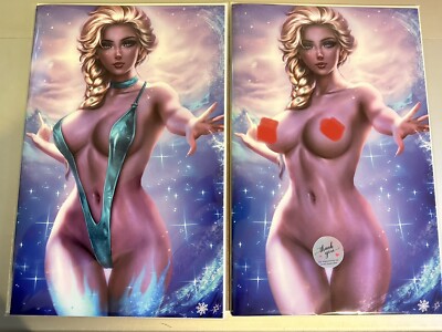 M House Melindas Comics Elsa Frozen Cosplay Virgin Variant Cover Set NM
