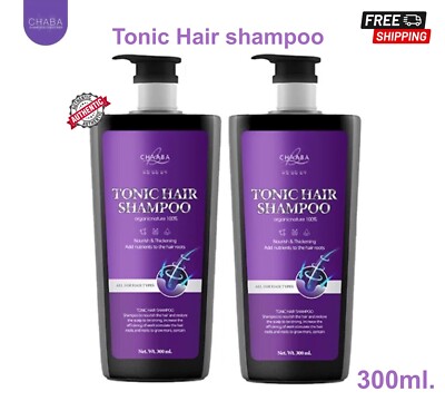 2x Chaba Hair Growth Tonic Shampoo Reduces Hair Loss Treatment Accelerates Thick