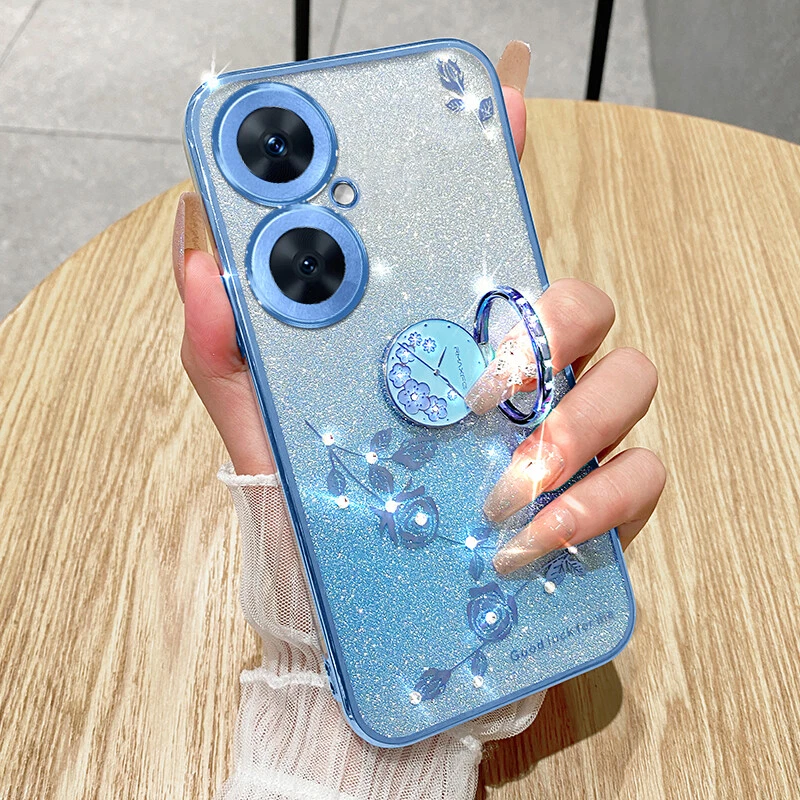 For OnePlus Nord N30, Luxury Bling Glitter Pattern Clear Ring Holder Case Cover - Image 2 of 4