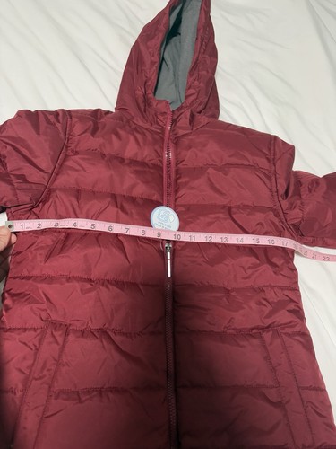 NWT Whales Tail performance wear maroon girls winter puffer coat. Size 14/16 NWT - Picture 3 of 13
