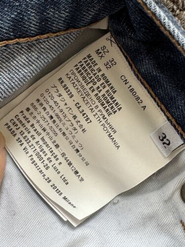 Vaqueros de mezclilla para hombre Prada azul de cinco bolsillos talla 32 - Imagen 11 de 14