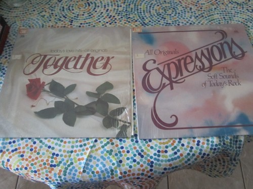 K-Tel Vinyl Album Two Pack - Expressions and Together - Soft Rock Compilations