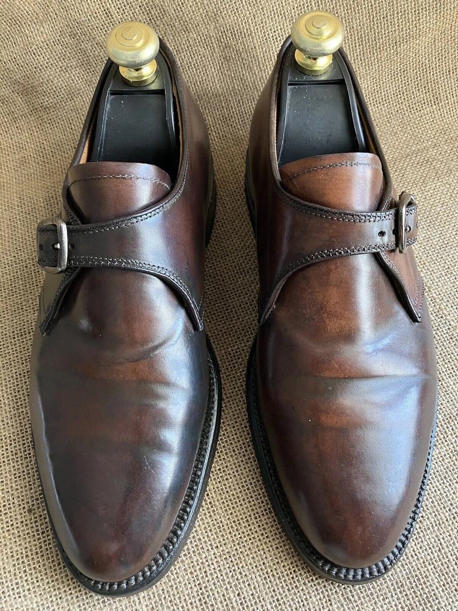 Alden 954 Color 8 Shell Cordovan Monk Strap Shoes Size UK 6 US 6.5 B D
