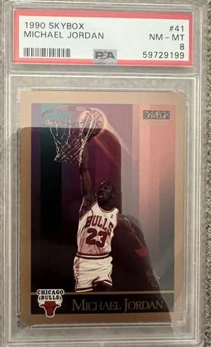 1990 Skybox #41 Michael Jordan Card - Graded PSA 8 NM-MT