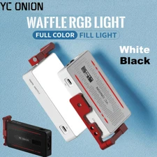 YC Onion Waffle RGB Video Light On-Camera 7W Full Color Fill Light 3200-6200K