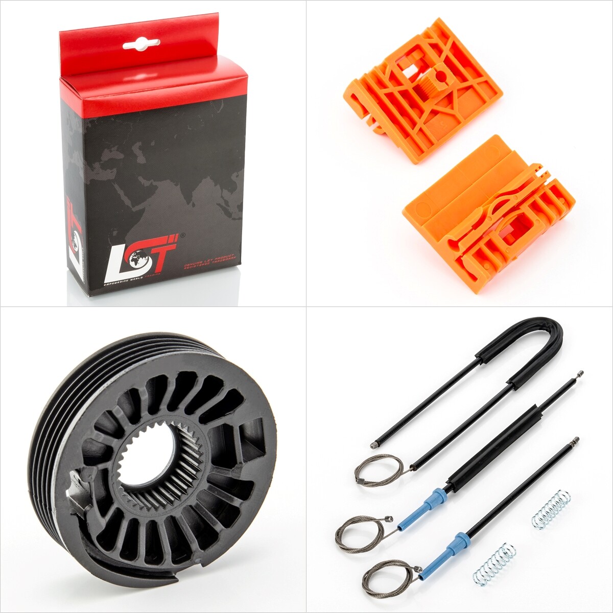 Window Regulator Repair Kit Rear Left / Right - for VW Touareg 7L
