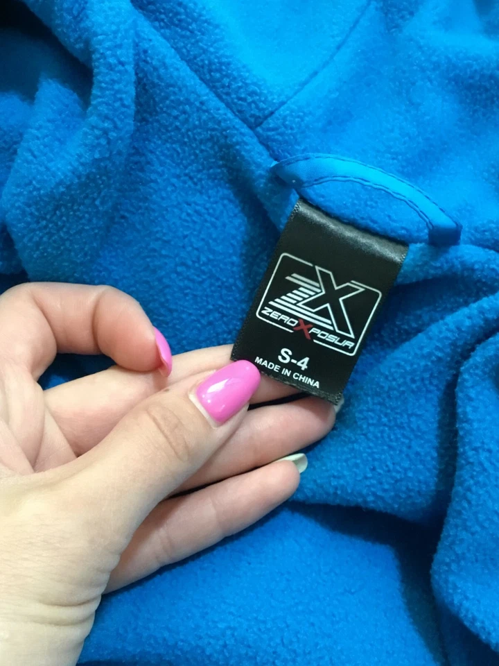 ZeroXPosur Boys Black / Blue Fleece Lining Full Zip Hooded Jacket Size S (4) - Image 4 of 4