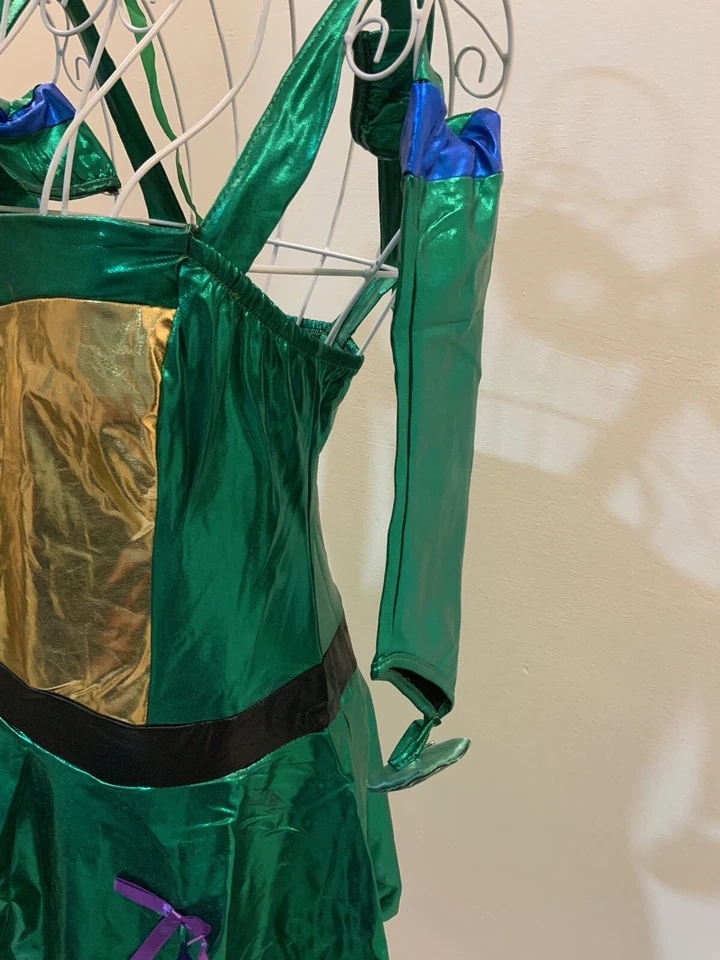 Traje metálico de Spandex Traje de gato brillante Sexy Disfraz de fiesta Foto 3 de 4