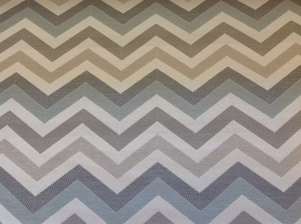 Tela de tapicería Kravet Lt. azul gris beige zig zag chevron 0,85 yd 32549-1611 Foto 2 de 3