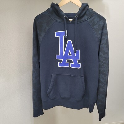 Los Angeles Dodgers Hoodie Men's XL Blue Camo '47 Brand Pullover