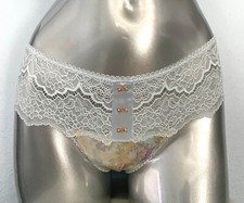 Victoria's Secret Thong Panty Dream Angels Pastel Blue Hook  Eye Wide Side S M