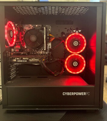 GAMING PC - CyberPowerPC AMD Ryzen 5 3600 - AMD Radeon RX6500 XT - 8GB RAM