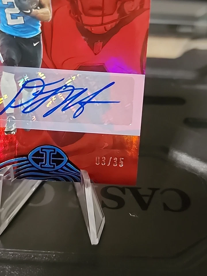 2022 Panini Illusions - Trophy Collection Red Signatures #13 D.J. Moore /35 (AU) - Image 2 of 3