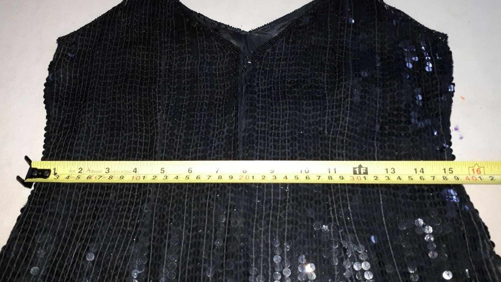 Vintage black silk sequins beads cocktail gangsters moll fancy dress evening 10 image 9
