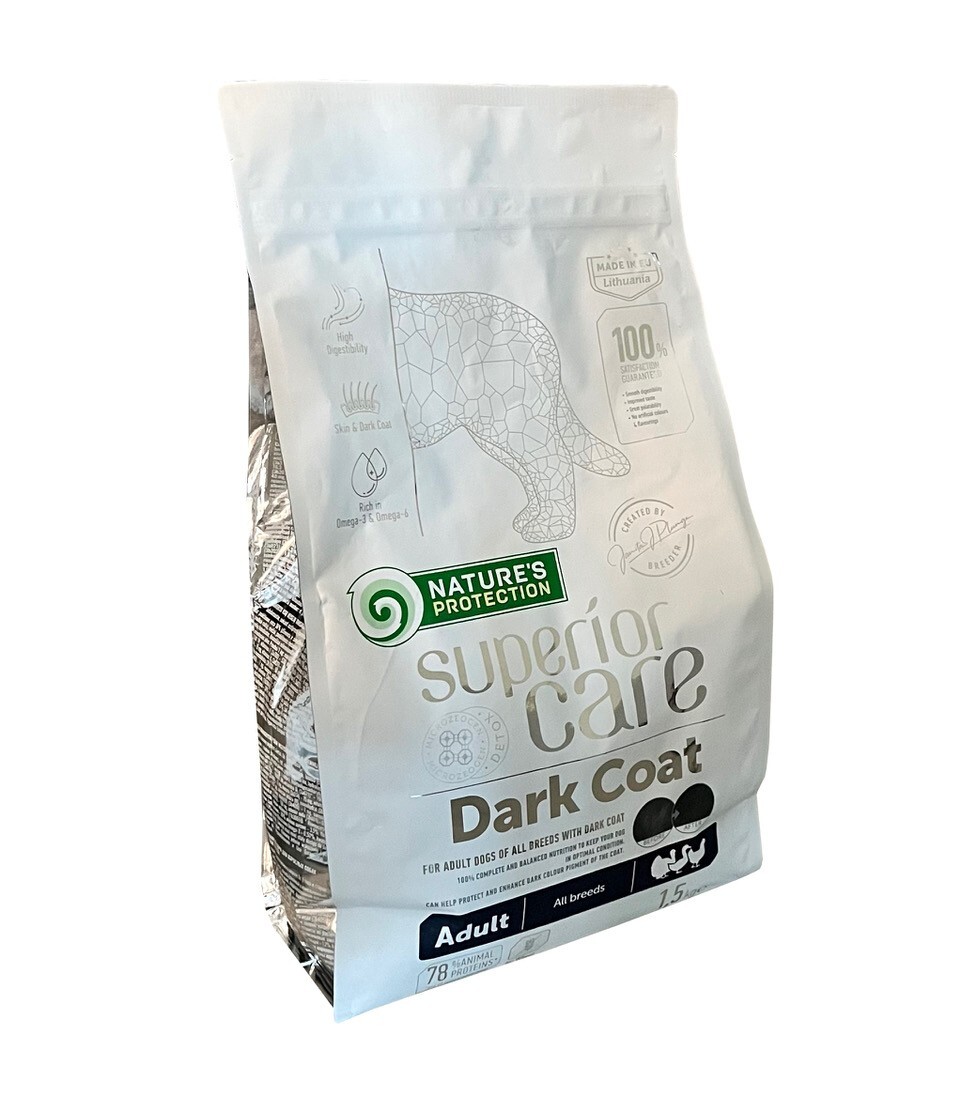Nature's Protection - Superior Care - DARK COAT - Adult All Breeds 1,5 Kg -