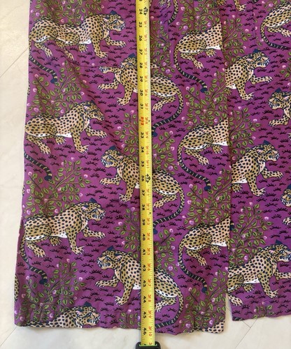Anthro PRINTFRESH Bagheera Leopard Robe Purple L XL Organic Cotton Without Tie - Picture 5 of 9