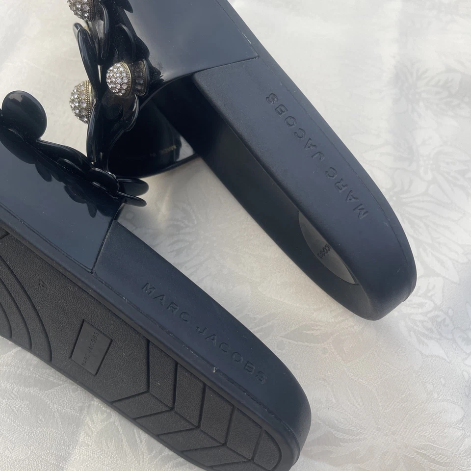 MARC JACOBS Slide Sandals Daisy Black 37 - Image 3 of 4