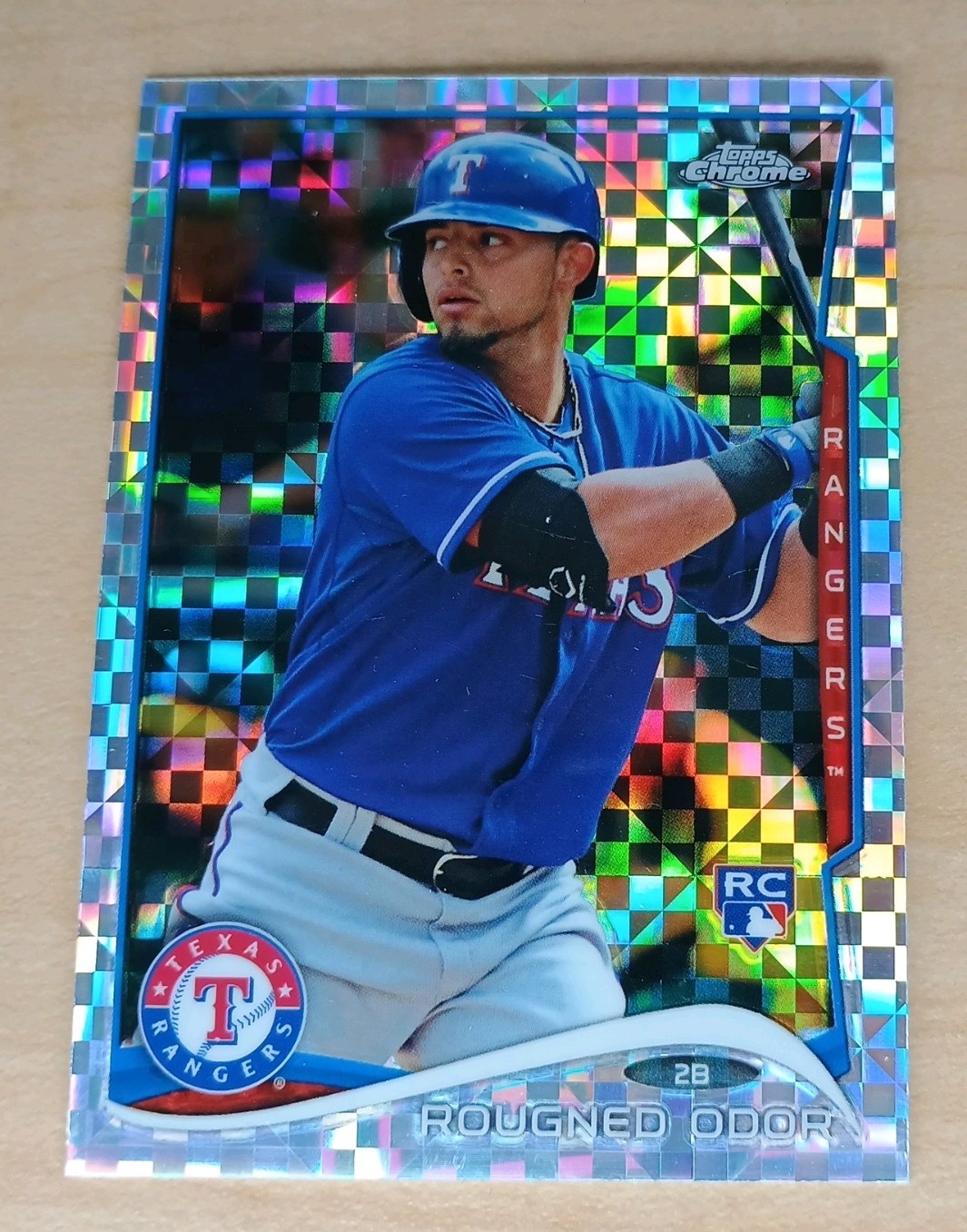 2014 Topps Chrome X-Fractor #213 Rougned Odor (RC) Rangers
