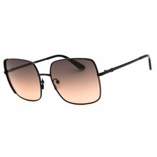 Guess Women's Sunglasses Shiny Black Rectangular Full Rim Frame GU00194 01B