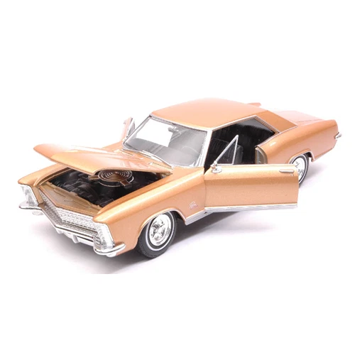BUICK RIVIERA GRAN SPORT 1965 GOLD 1:24-27 Welly Auto Stradali Modellino Nuovo - Immagine 3 di 3