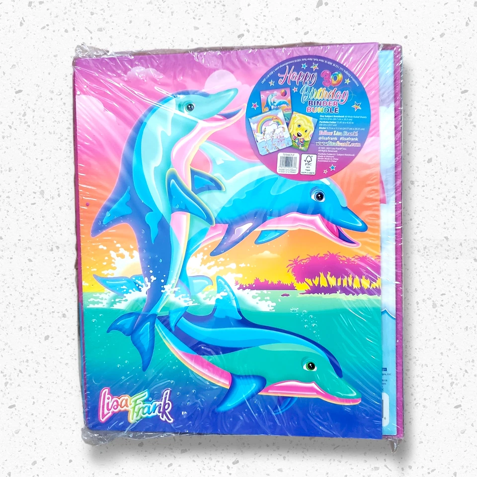 Paquete de suministros escolares Lisa Frank 30 cumpleaños - carpeta, cuaderno y carpeta  Foto 2 de 4