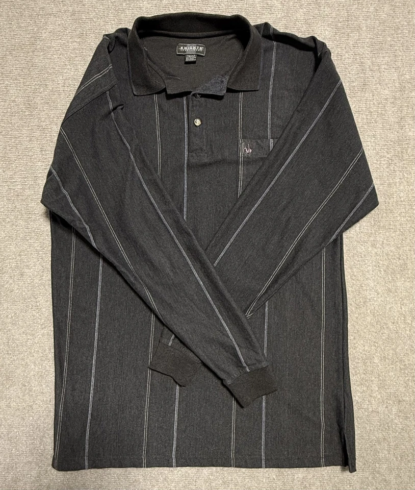 Camisa Polo Caballeros Ropa Deportiva Para Hombres Alta LT Manga Larga Rayas Bolsillo Clásica Foto 4 de 4