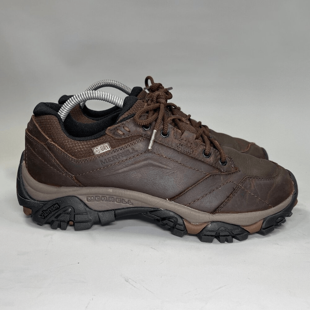 Scarpe Merrell Uomo Taglia 8 5 Moab Adventure 3 Pelle Marrone Impermeabili Escursionismo