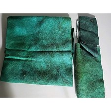Wool Beautiful Splotchy Green 22"×17" +2 More Rug Hooking Applique (8Z5)