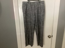 Talbots Heritage Gray Dress Pants Womens Straight Leg Side Zip Closure Size 12