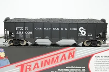 Atlas HO Scale C&O Chesapeake Ohio 70 Ton 9 Panel Hopper Car w/ Coal Load NOS