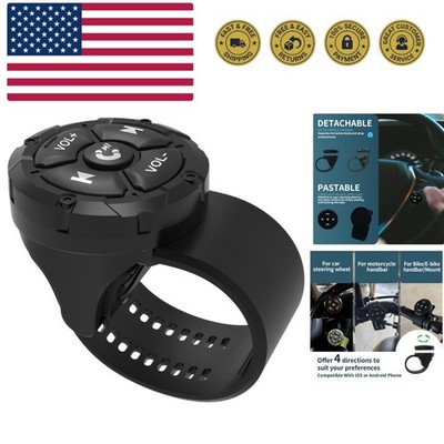 Detachable Wireless Music Controller for Cars and Motorcycles   Black Edition