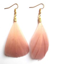 Feather Earrings – 5–6cm Length, Gold Hooks – Multiple Shades Available