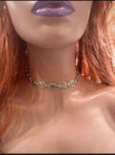 Spiral Vortex Necklace Chunky Statement Bold Silver Whimsical