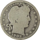 1902 S Barber Silver Quarter AG About Good 25c Coin SKU:CP889