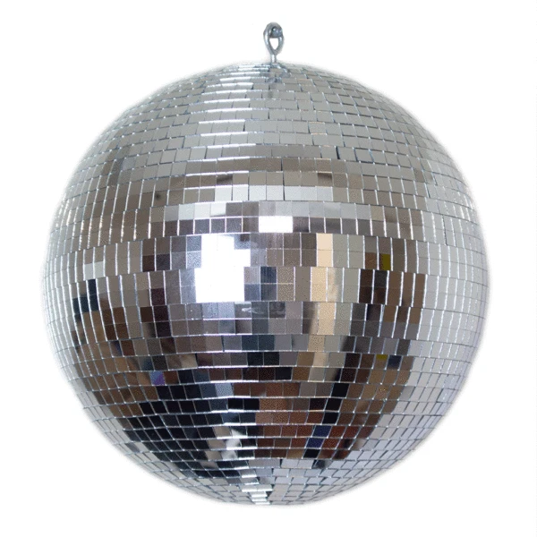 LARGE Rotating MIRROR DISCO BALL 30cm/12 Inch Silver with 18 LED Light Motor - Image 4 of 4
