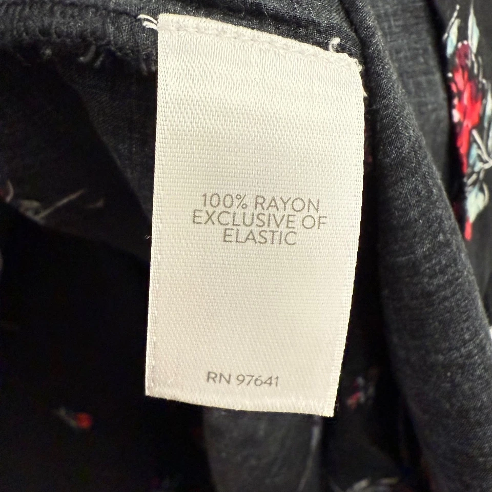 Blusa Campesina Jill Negra Floral Calada Rayón Manga Larga Para Mujer Talla Grande Foto 3 de 4