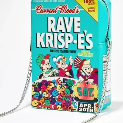 MOOD RAVE ''Krisp-E Munchies'' [LIMITED] Crossbody Bag with Chain (brand new)