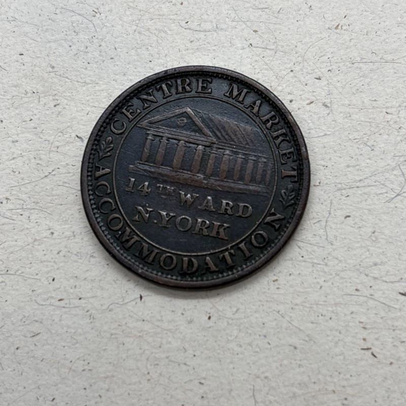 Centre Market • Accommodation • 14th Ward New York • Hard Times Token