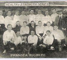 GB Wales RUGBY Postcard *SWANSEA RUGBY FC* Health & Strength TEAM PPC WQ95