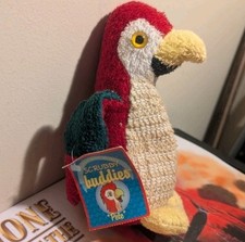 Vintage Bath Body Works Scrubby Buddies Pete Bird Parrot Plush Shower Loofa 1998