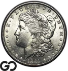 1891 Morgan Silver Dollar Coin, Lustrous Near Gem BU++