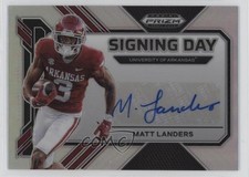 Selecciones del draft Panini Prizm 2023 día de la firma Silver Matt Landers #SD-MLA automático 0c6