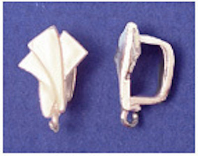 Solid Sterling Silver Fancy Omega Slider Bail For 6mm Chain