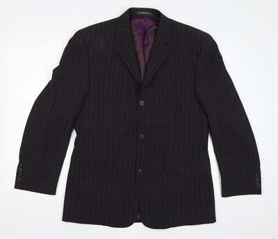 River Island Herren Blazer Grau Wollmischung Größe 38
