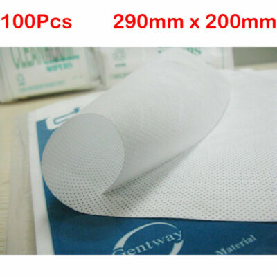 100Pcs Cleanroom Wipers LCD Screen Cleaning Cloth Non-woven Paper 290mm x 300mm