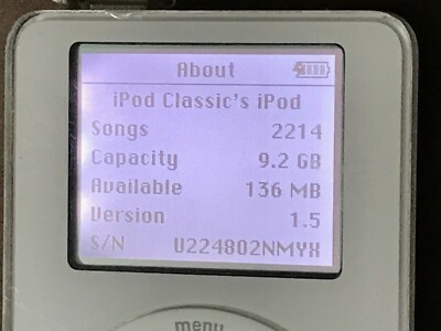 VINTAGE Apple iPod 2nd Generation 10GB A1019 Refurbished