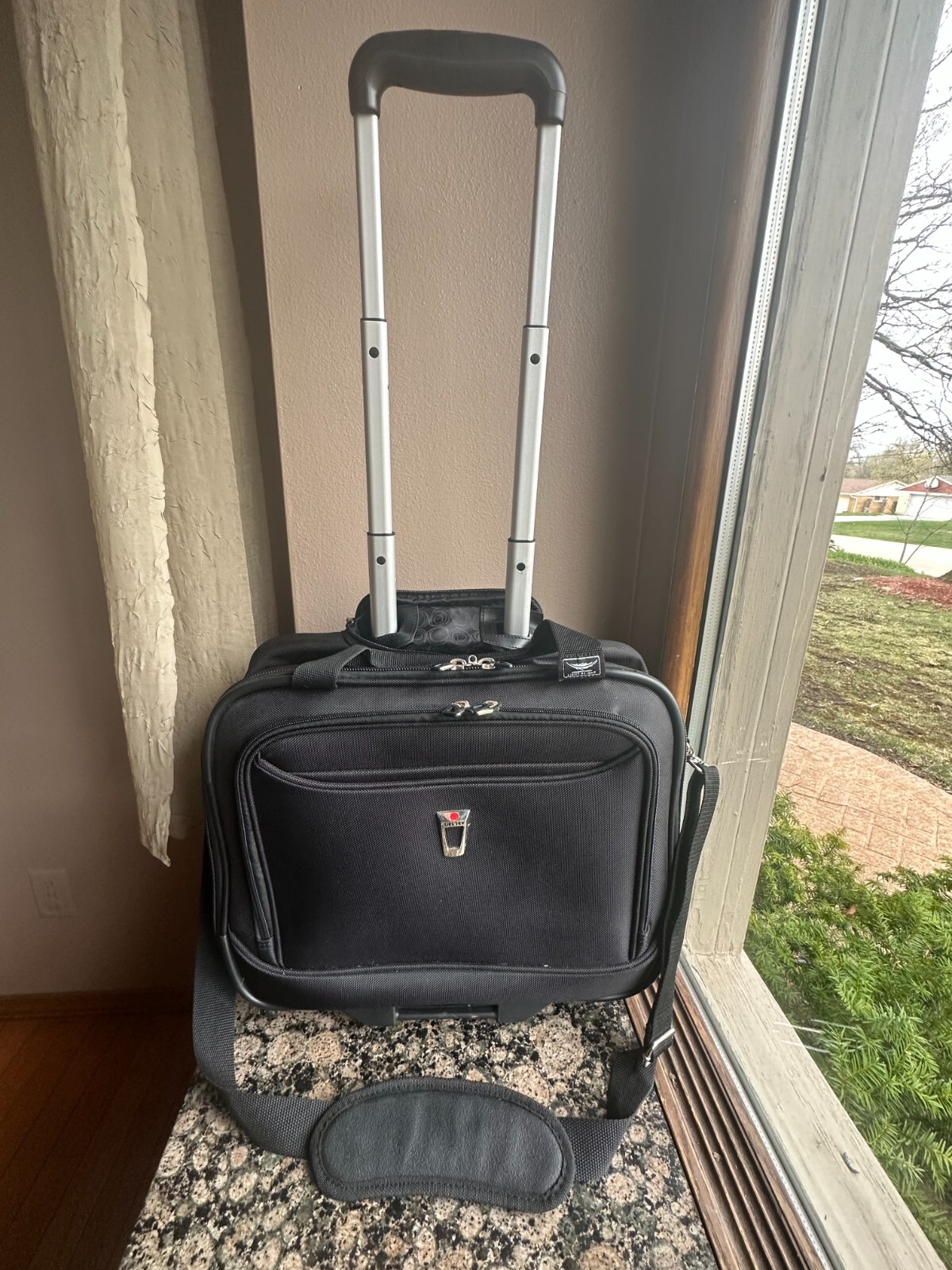 DELSEY Wheeled Laptop Computer Bag Business Travel Case Rolling Luggage eBay