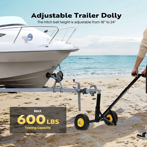 600lbs Adjustable Trailer Dolly Mover with 1-7/8" Hitch Ball, 16''-24'' Height - Bild 2 von 7